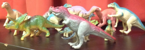 A herd of Dinosaur Toys from the 1980s