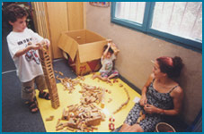 The bland appearance of these well made wooden blocks stimulate imaginative building.